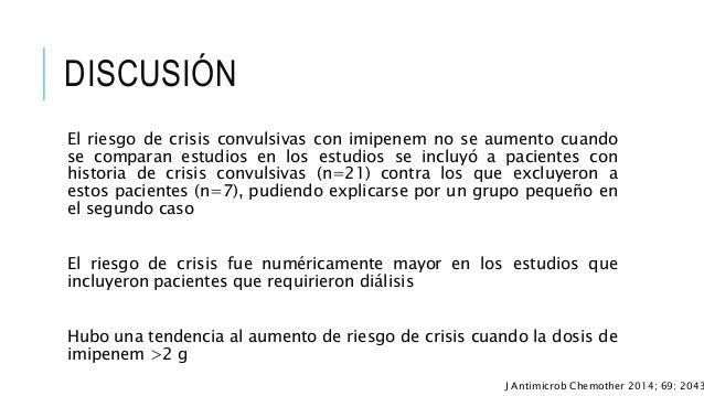 imipenem convulsiones